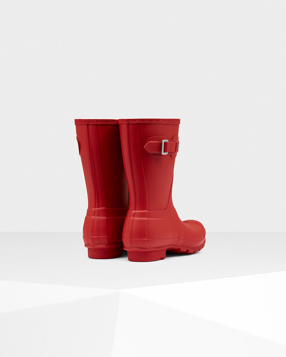 Womens Hunter Original - Short Rain Boots Red - 6739-JTKAQ